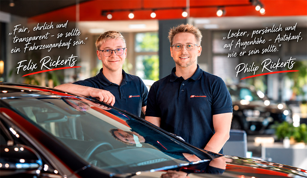 Felix Rickerts und Philip Rickerts die Inhaber vom Autohaus JH Automobile in Langenhagen